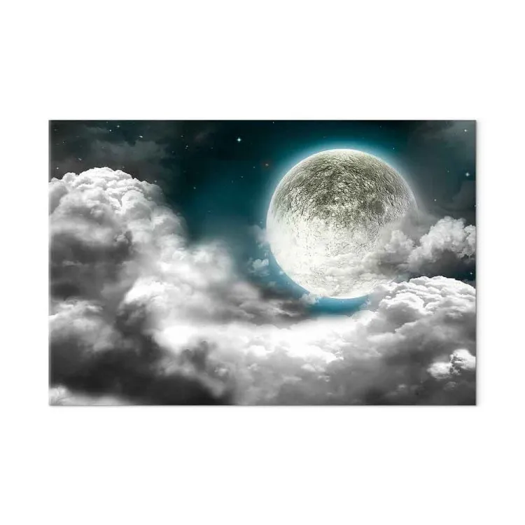 Globo plateado (1 pieza) - nubes densas y cielo con Luna llena
