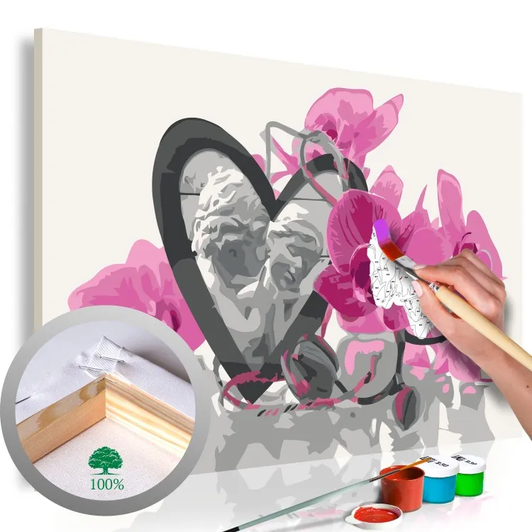 Ángeles (corazón y orquídea rosa)