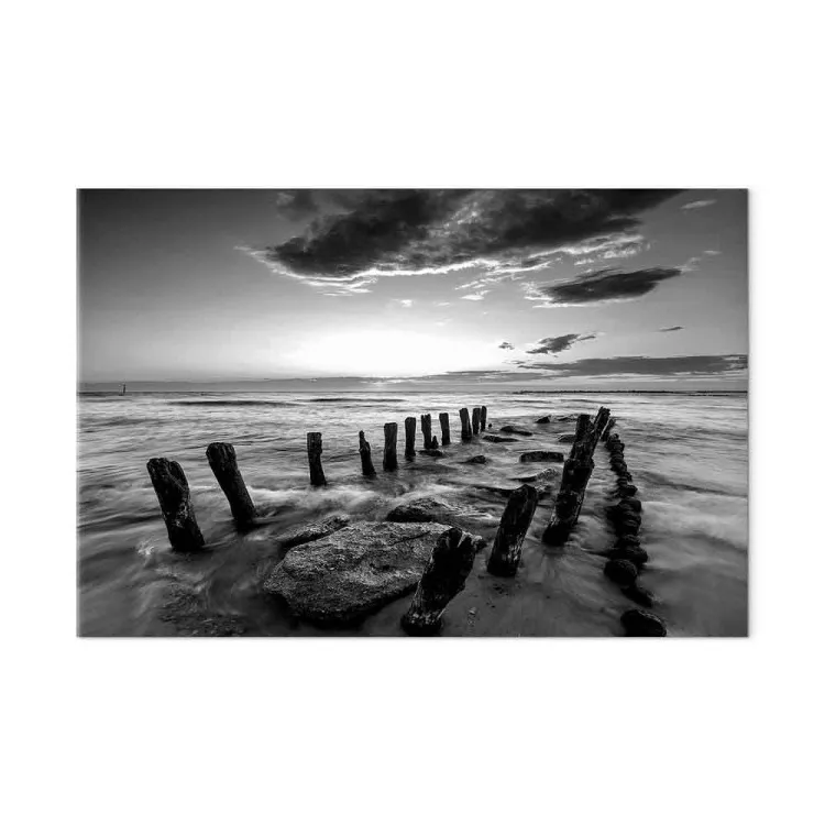 Ruido de las olas (1 parte) - puesta de sol sobre el mar de piedra