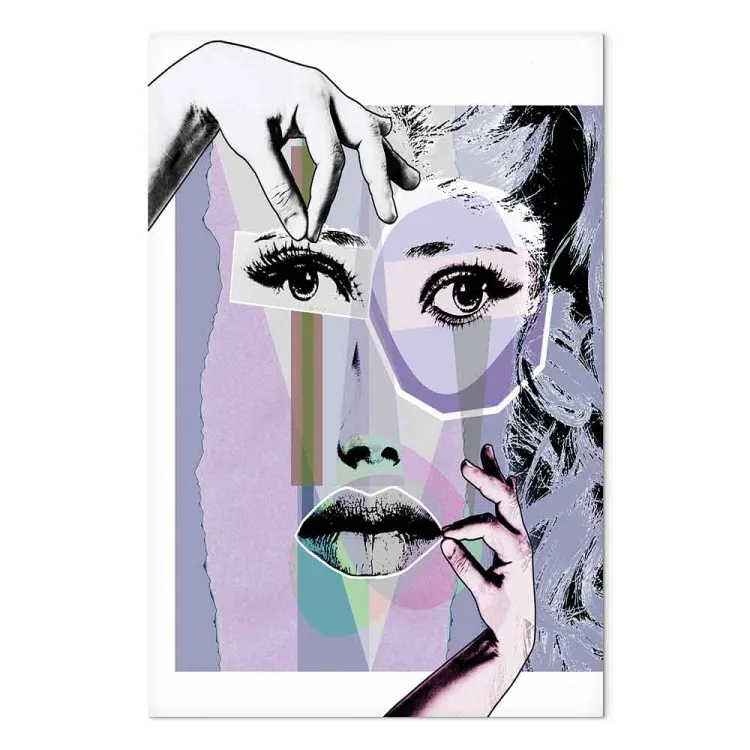 Forma abstracta del rostro (1 parte) - creativas manos de mujer