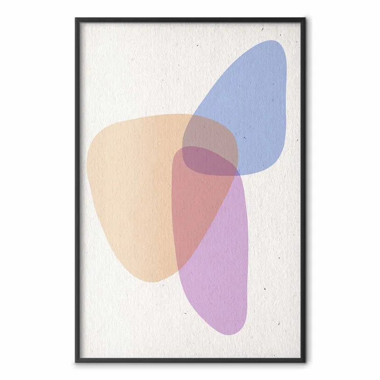 Parte común: abstracción en beige con formas irregulares coloreadas