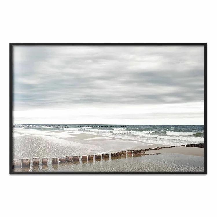 Mar Báltico - paisaje escandinavo de playa y olas
