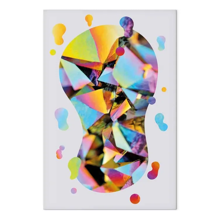 Abstracción del arco iris - forma colorida con geometría no obvia