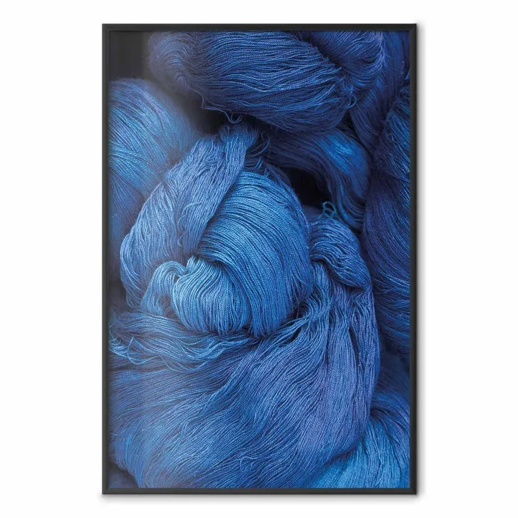 Hilo azul: invierno con lana azul navy