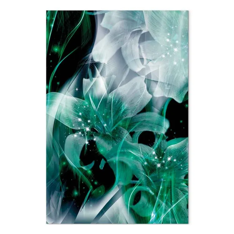 Mundo verde de los lirios (1 parte) - tema floral en abstracción