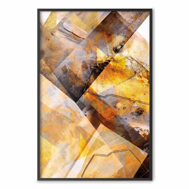 Intensidad - abstracción geométrica industrial en tonos amarillos