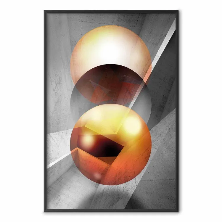 Péndulo de Newton - composición geométrica moderna en esferas doradas