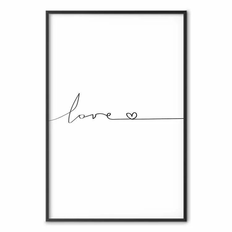Amor en todas partes - escrito blanco y negro en inglés sobre amor