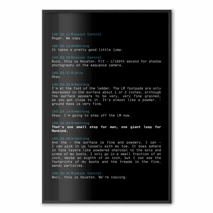 Primer paso - texto de misión lunar