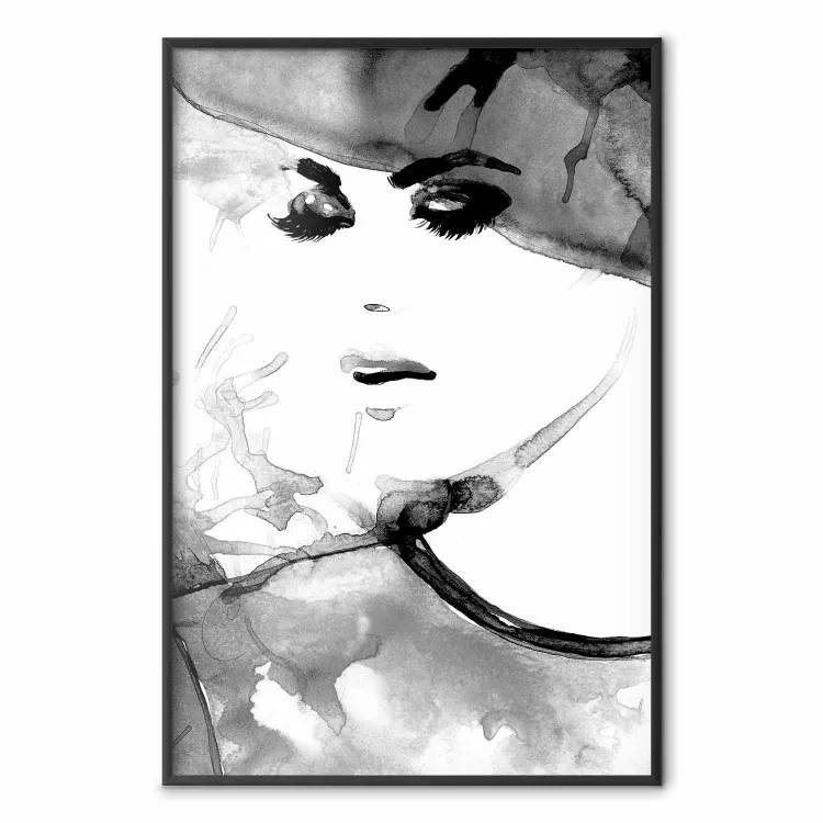 Elegancia enamorada - retrato en estilo acuarela