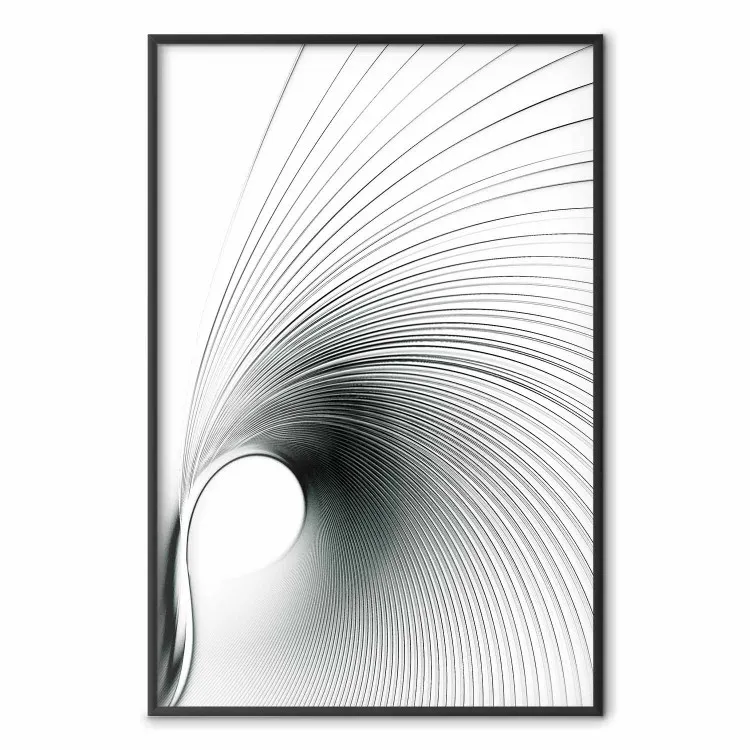 Curva del tiempo - líneas negras abstractas (Fondo blanco)