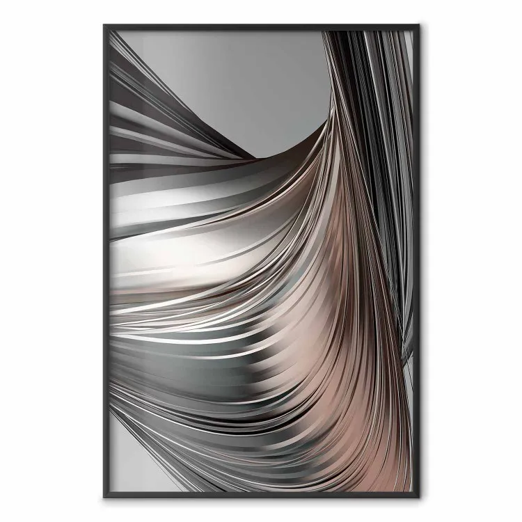 Antes de la tormenta - ondas grises abstractas sobre fondo uniforme