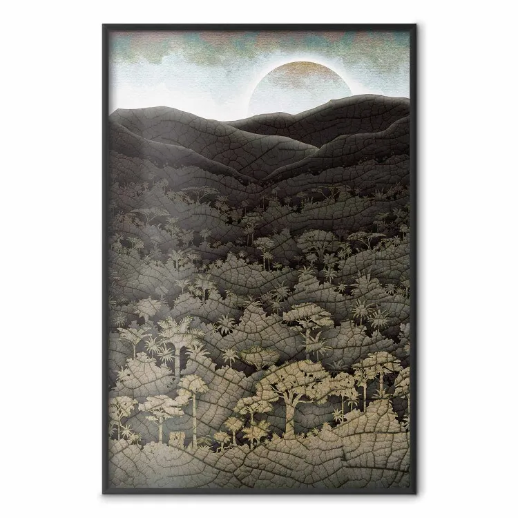 Estructura de la jungla - textura de bosque sobre fondo de cielo