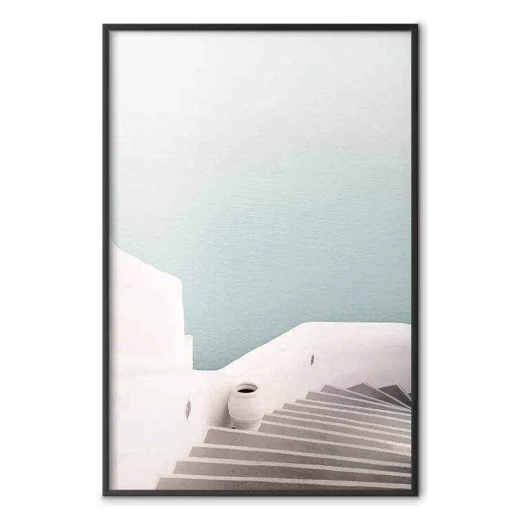 Paseo de verano - escaleras y arquitectura en paisaje marino