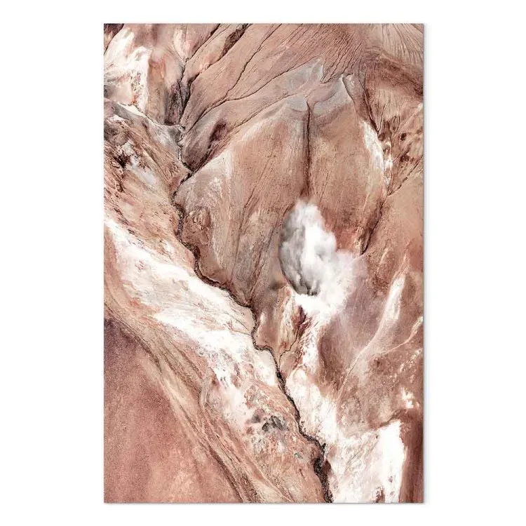 Meandros (1 pieza) vertical - paisaje abstracto de río entre rocas