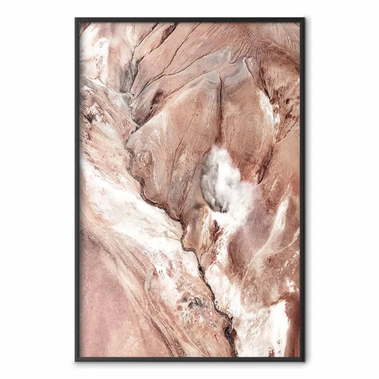 Meandros: paisaje abstracto de rocas claras agrietadas