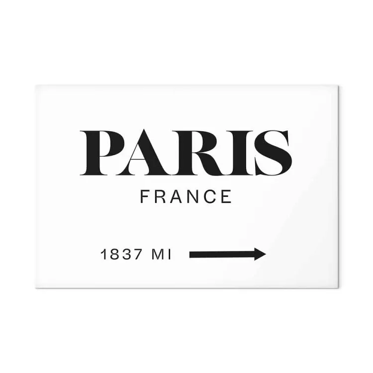 Elegancia parisina (1 pieza) ancho - texto negro de París en inglés