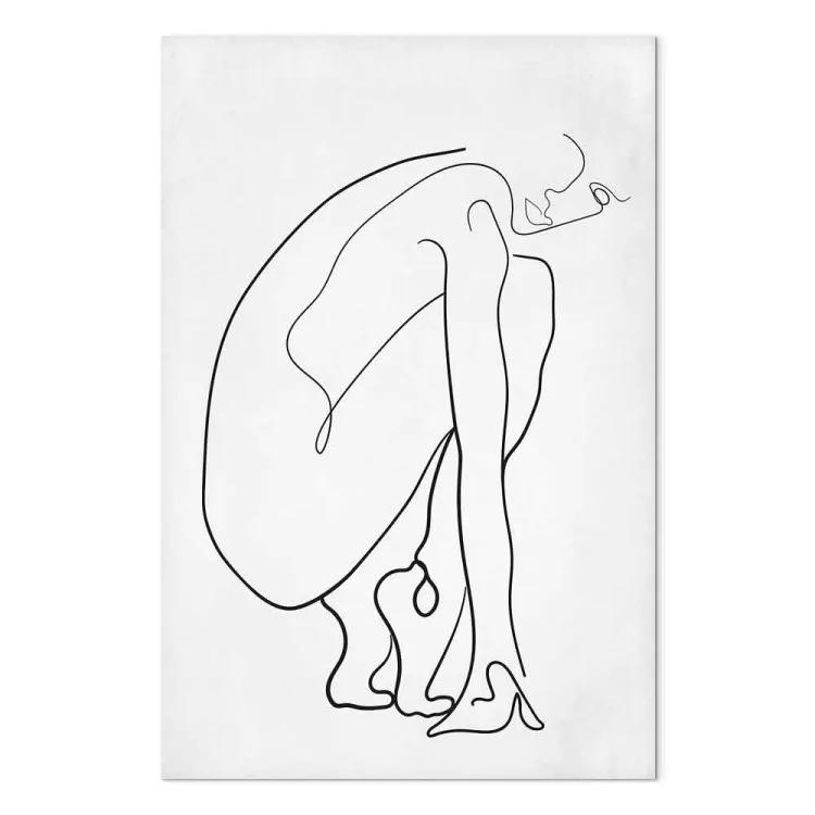 Línea perfecta (1 pieza) vertical - figura abstracta de mujer