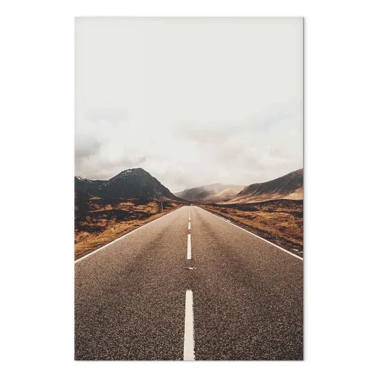 Directo Adelante (unitario) vertical - Paisaje de carretera montañosa