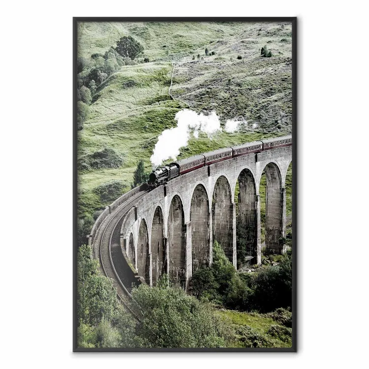 Viaje a través del tiempo - viaducto con tren