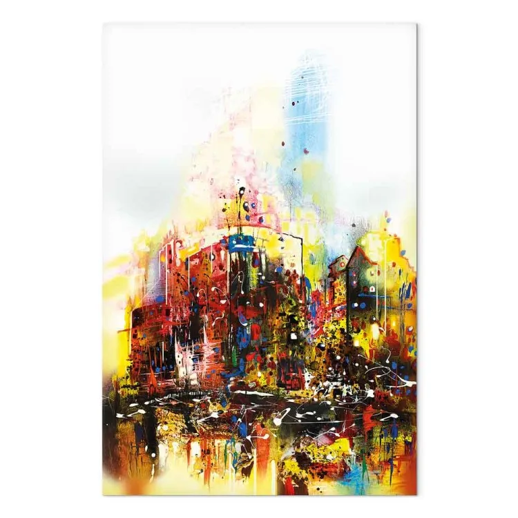 Viaje colorido (1 panel) vertical - ciudad abstracta