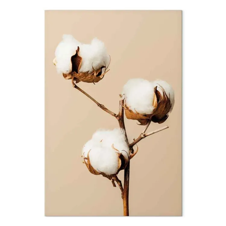 Saturación suave (1 panel) vertical - flor blanca en estilo boho