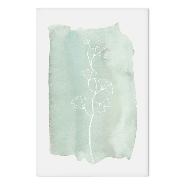 Ginkgo Mint (1 panel) vertical - lineal sobre fondo pastel