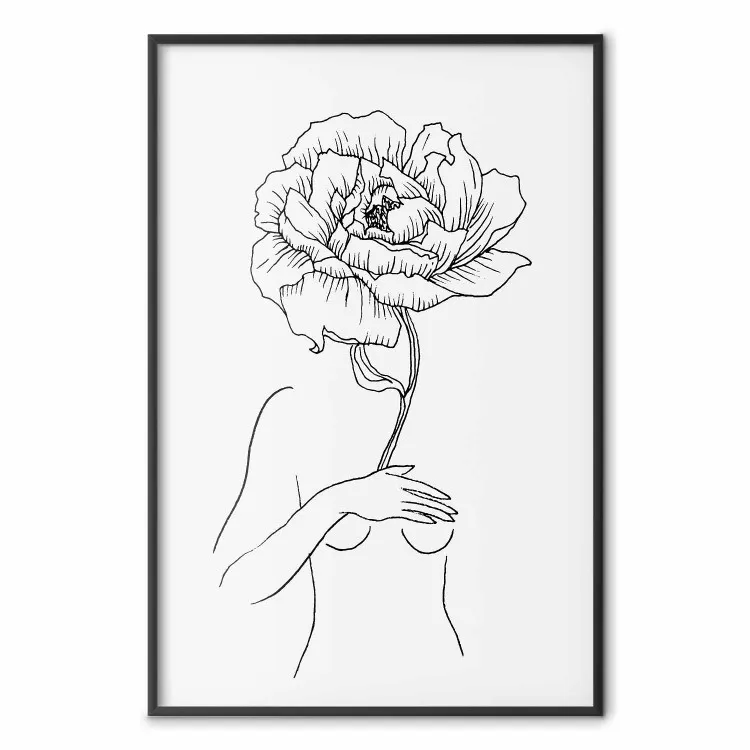 Sensual floración - mujer, planta con flor, claro