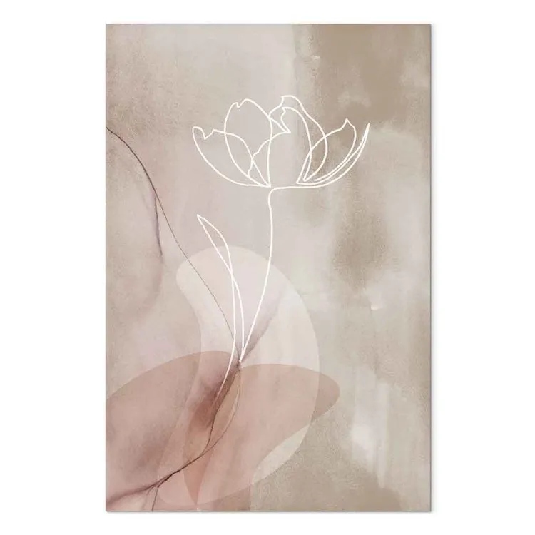 Trazo en ciernes (1 panel) vertical - lineal floral