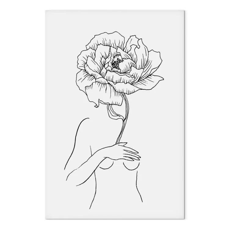 Flor sensual (1 pieza) vertical - lineal abstracto de una mujer