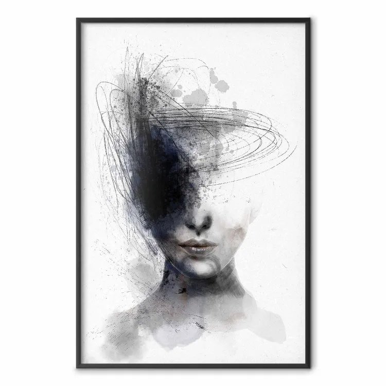 Pensamiento cósmico - rostro femenino, abstracto