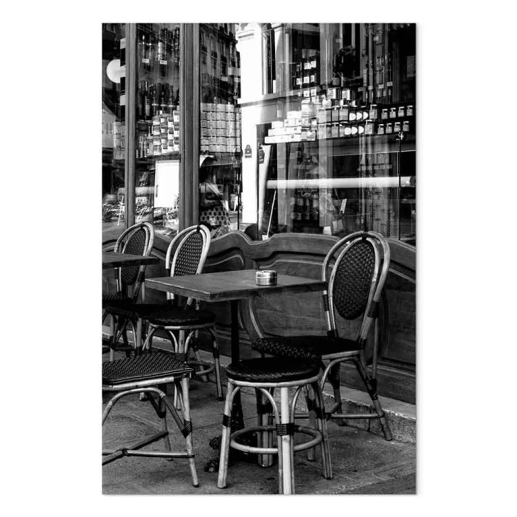 Café en París - fotografía en blanco y negro de la capital francesa
