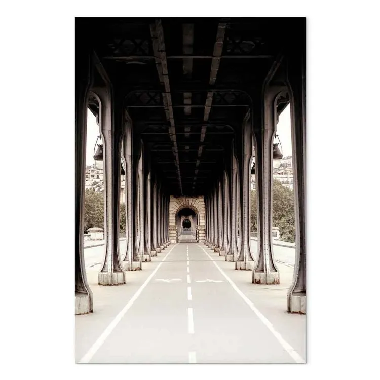 Puente sobre el Sena - fotografía en sepia de la arquitectura de París