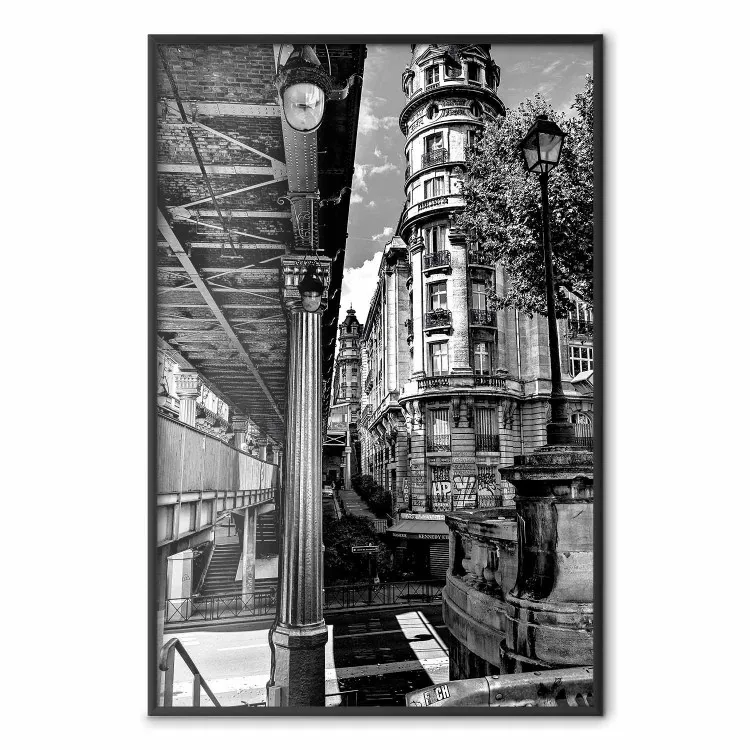 Ver en Bir-Hakeim - arquitectura en blanco y negro de la ciudad