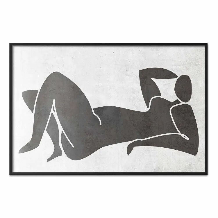 Diosa reclinada - silueta mujer acostada