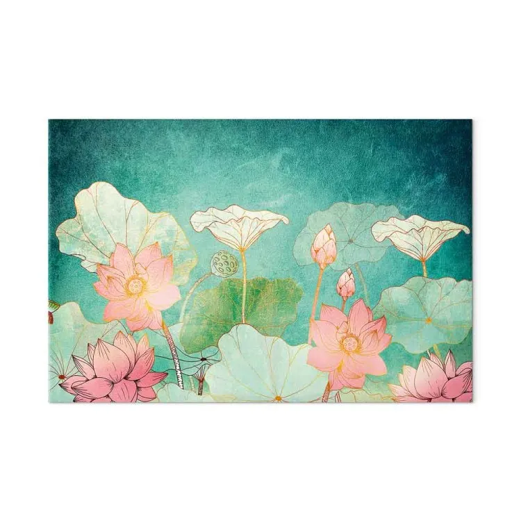 Flores de cuento (1 pieza) ancha - plantas dibujadas en color