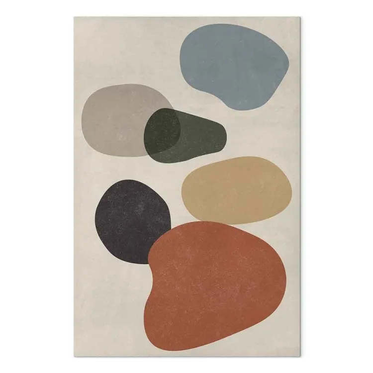 Piedras irregulares de colores - abstracción de estilo japonés