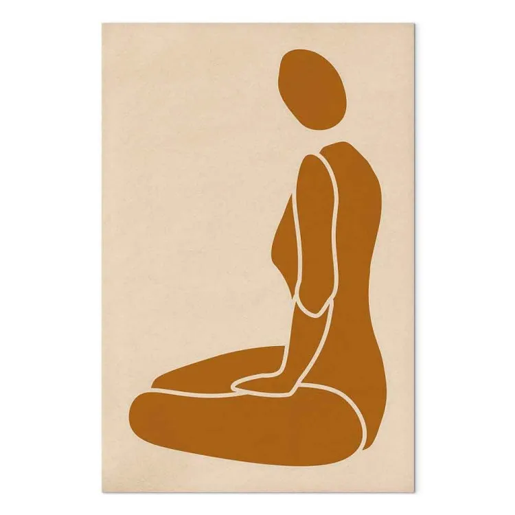 Figura femenina - abstracción de estilo japonés con silueta femenina