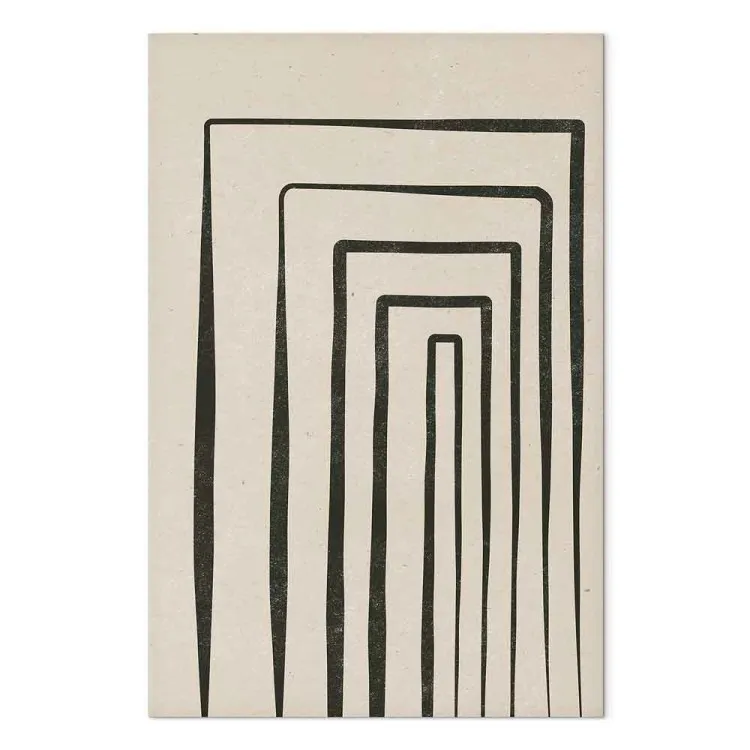 Fila de columnas - abstracto sobre fondo beige en estilo japonés