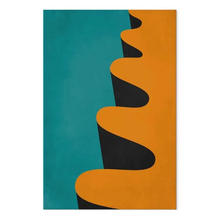 Onda naranja modernista - abstracción geométrica
