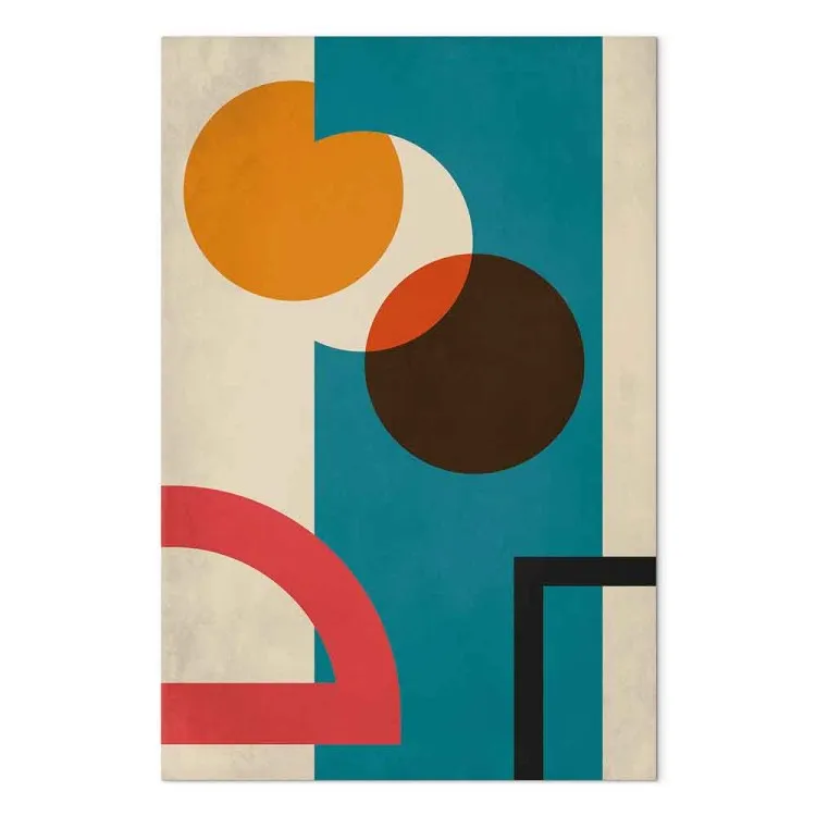 Geometría de colores - abstracción modernista con figuras de colores