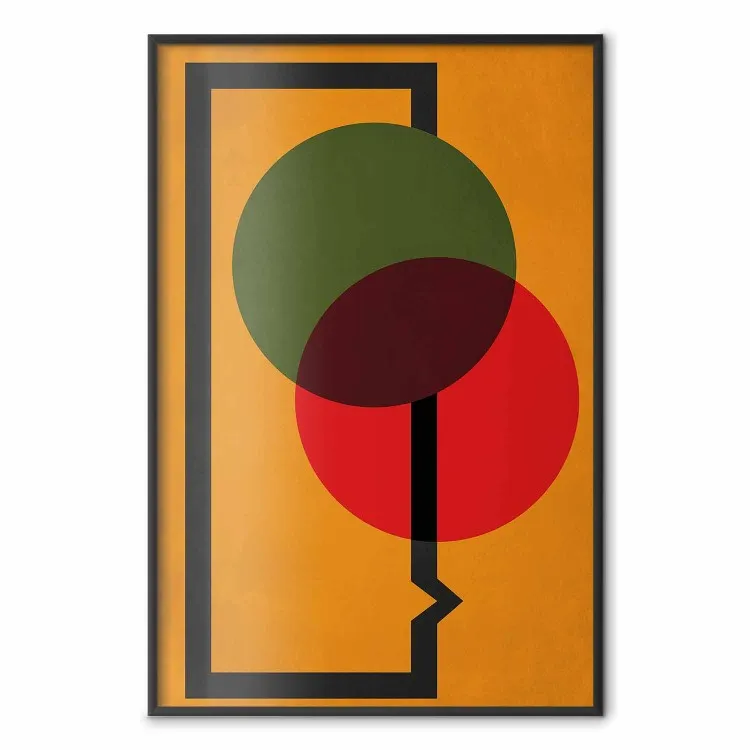Círculos abstractos - coloridos círculos sobre fondo naranja