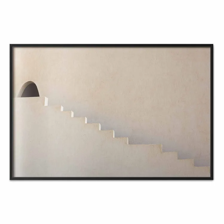 Pasaje oculto - arquitectura de escaleras integradas en fondo claro
