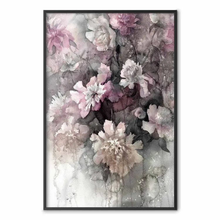 Sensación de color - composición de flores en acuarela