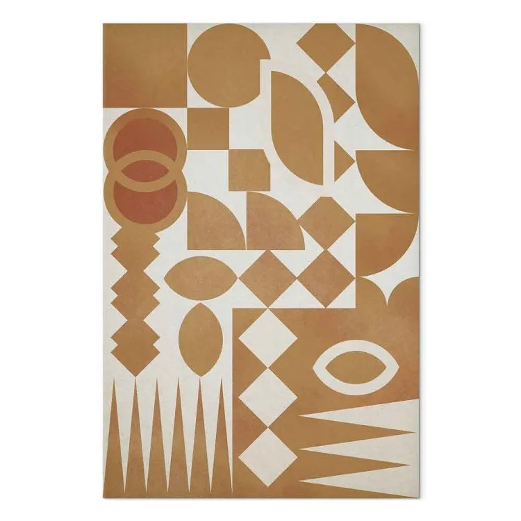 Orden abstracto - formas geométricas irregulares en beige