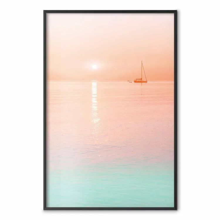 Crucero de verano - paisaje al pastel del mar al atardecer