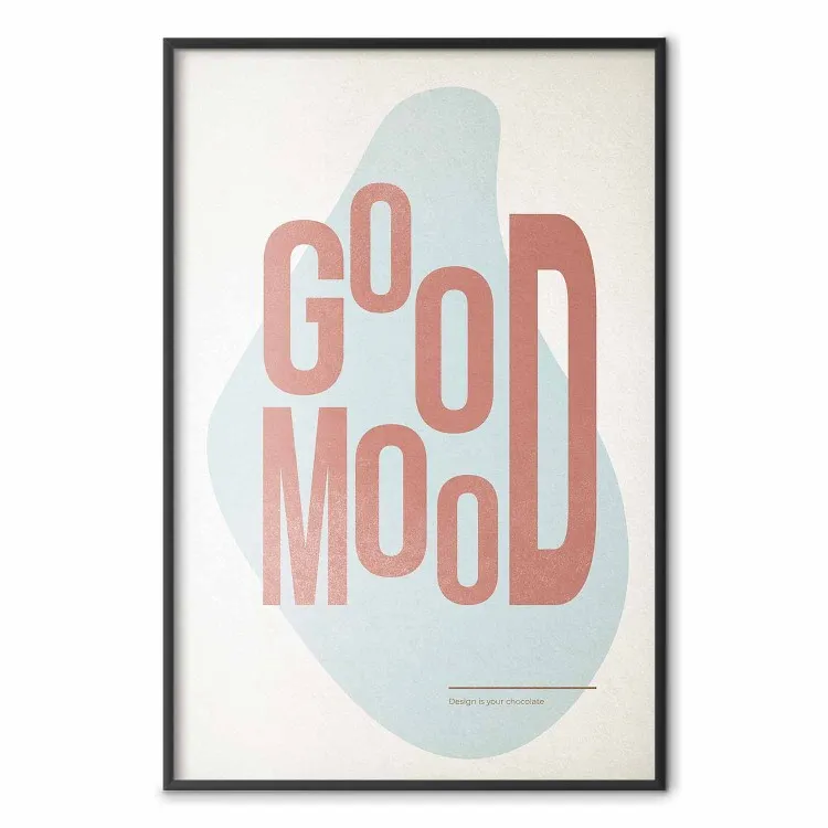 Buen humor - letras rojas fondo pastel
