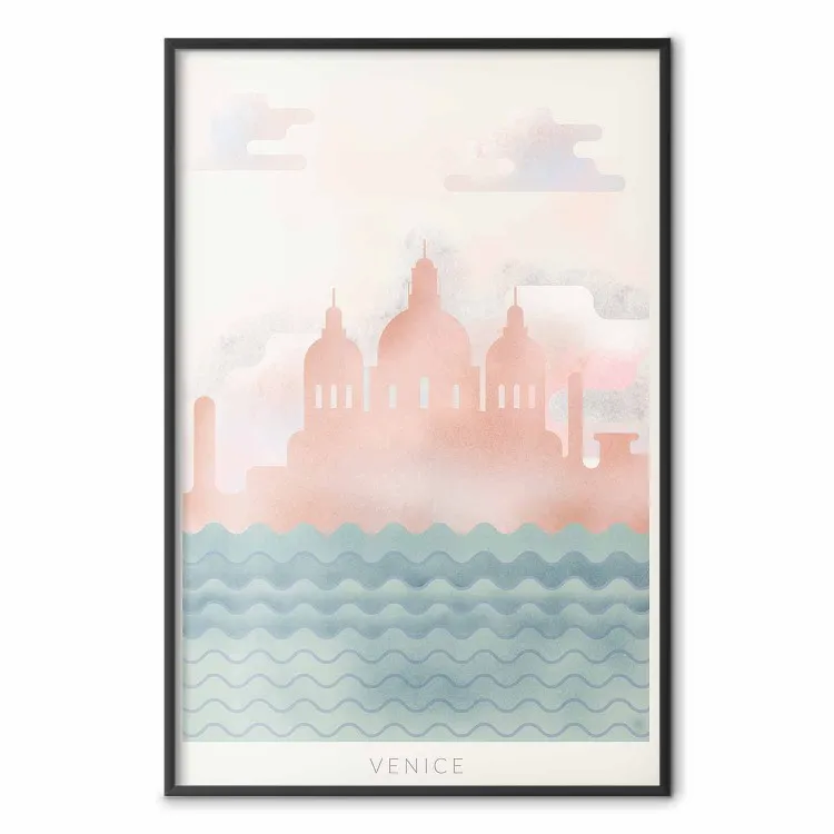 Primavera en Venecia - composición pastel del mar y la arquitectura