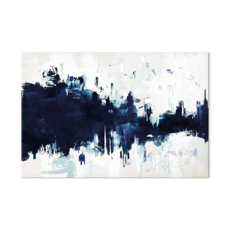 Azul en blanco - abstracto con vetas en azul clásico