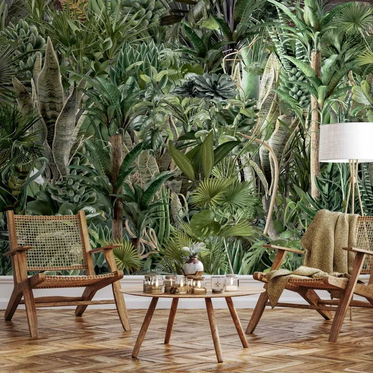 Riqueza de la jungla - Paisaje verde de la naturaleza con árboles